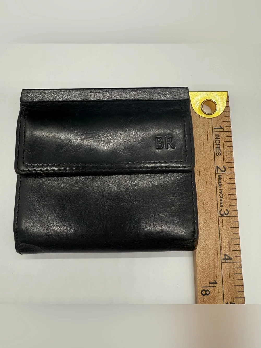 Unisex Vintage Banana Republic Black Leather Bifold Wallet